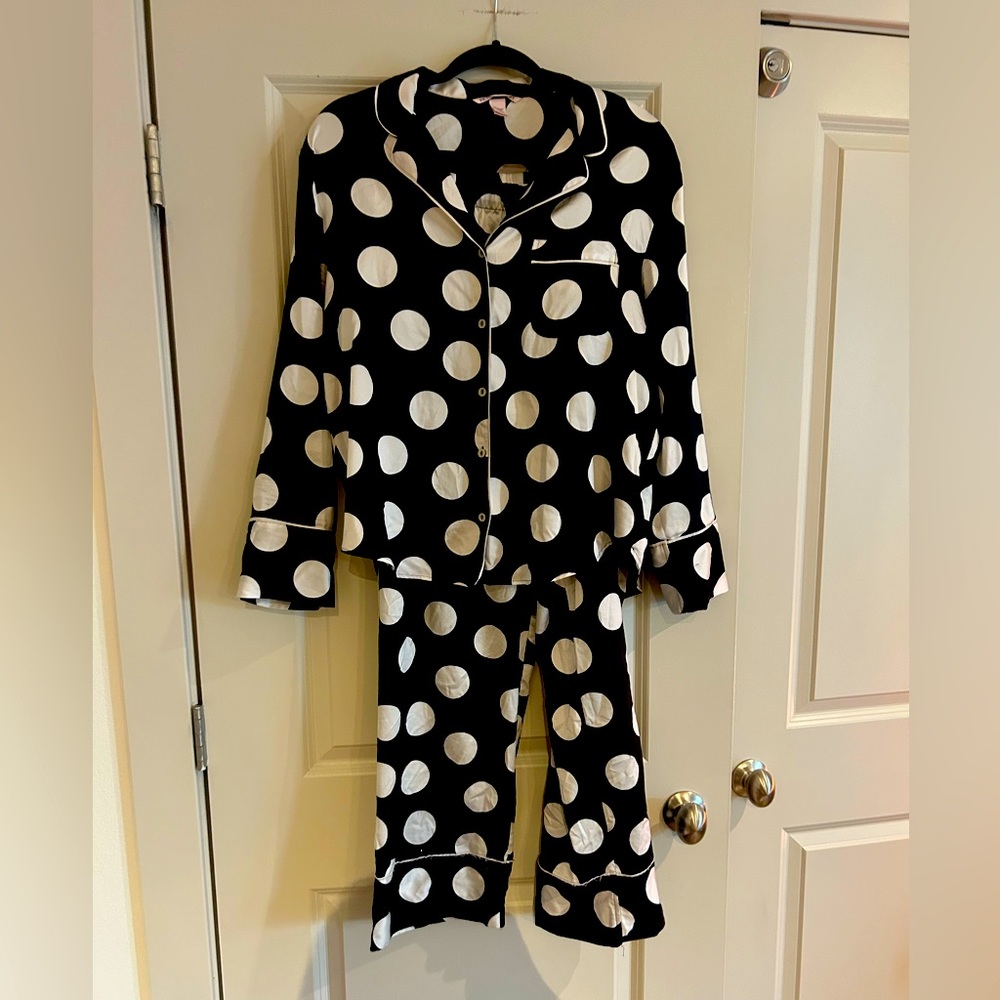 Polka Dot Satin Pajamas